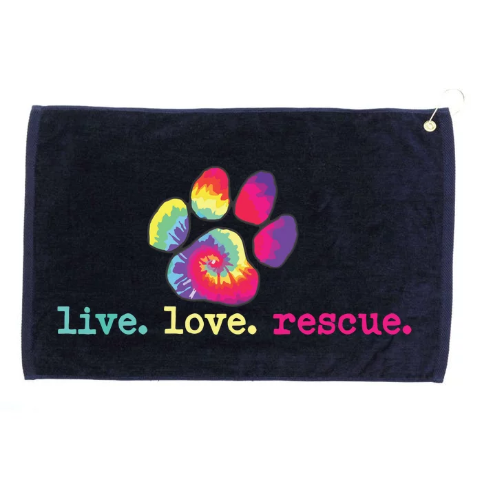 PitBull Mom Pitbull Mama Gift Live Love Rescue Lover Tie Dye Grommeted Golf Towel