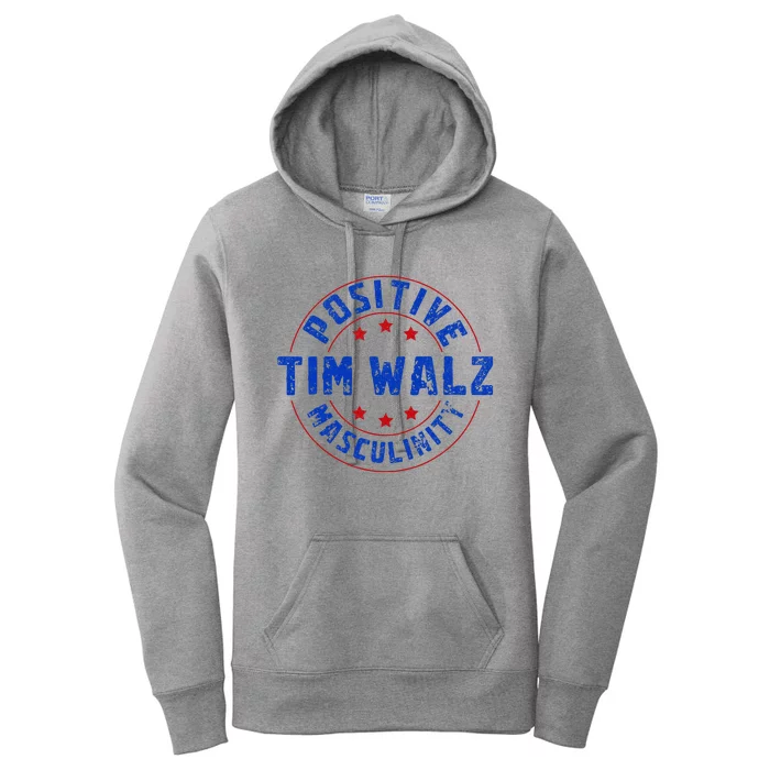 Positive Masculinity Pro Kamala Tim Walz 2024 Women's Pullover Hoodie