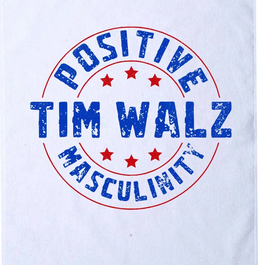 Positive Masculinity Pro Kamala Tim Walz 2024 Platinum Collection Golf Towel