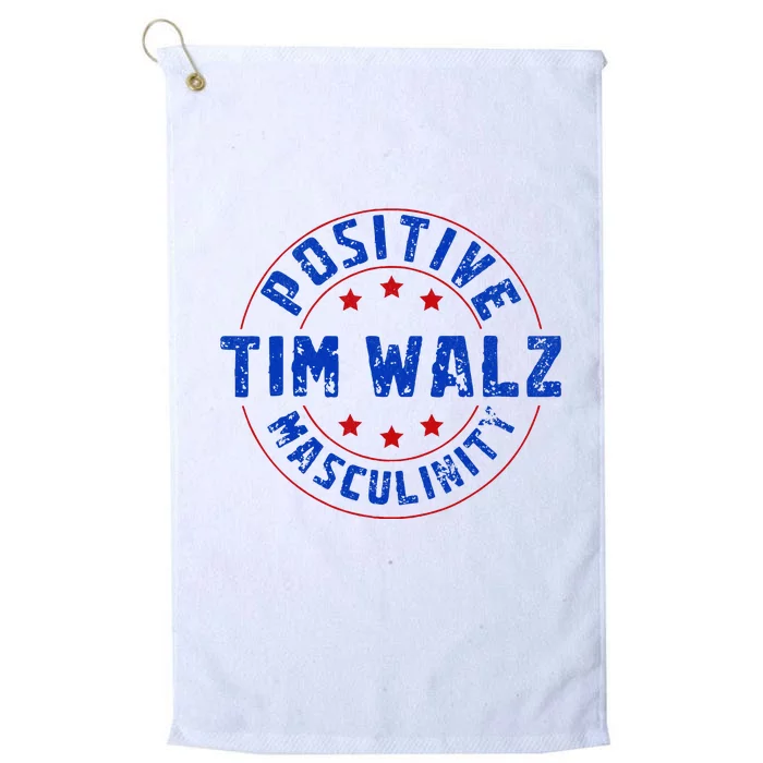 Positive Masculinity Pro Kamala Tim Walz 2024 Platinum Collection Golf Towel