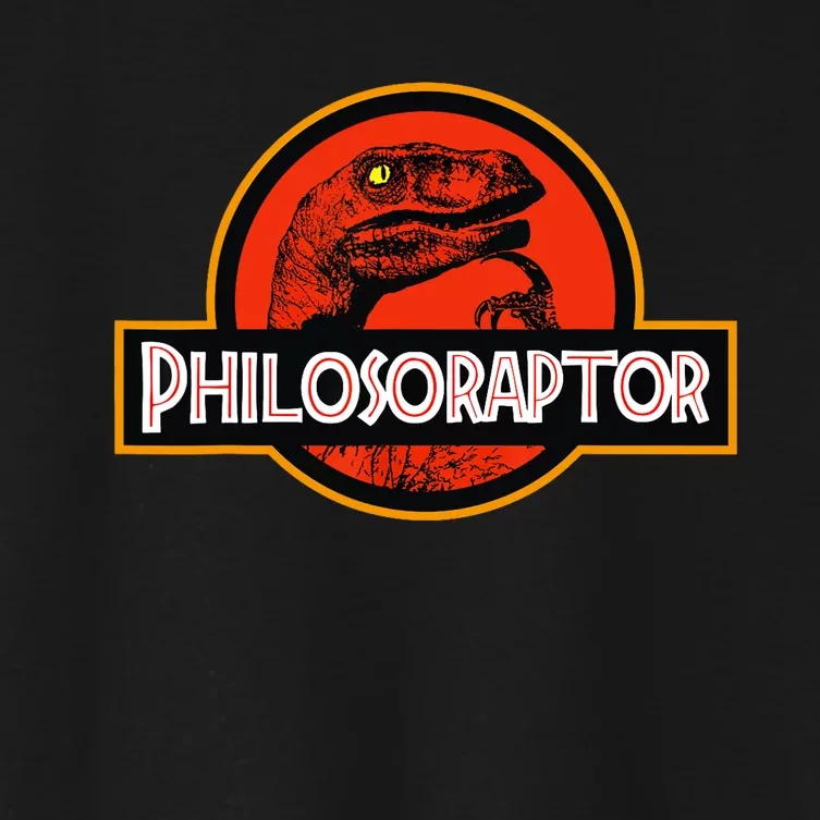 Philosoraptor Meme - Philosophy Dinosaur Women's Crop Top Tee