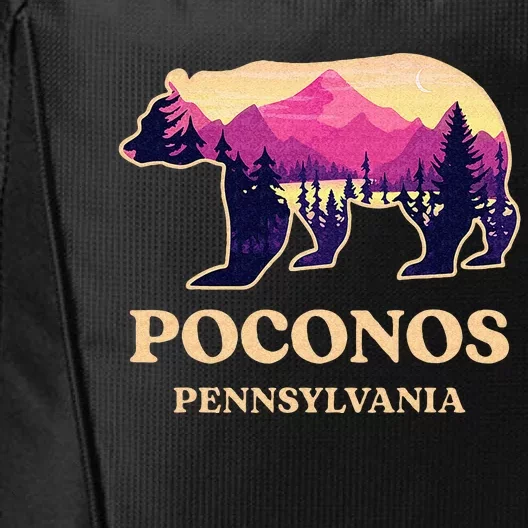 Poconos Mountains Pennsylvania Pa Bear Hiking Souvenirs City Backpack