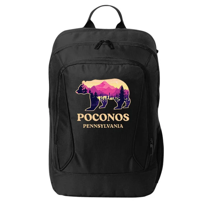 Poconos Mountains Pennsylvania Pa Bear Hiking Souvenirs City Backpack