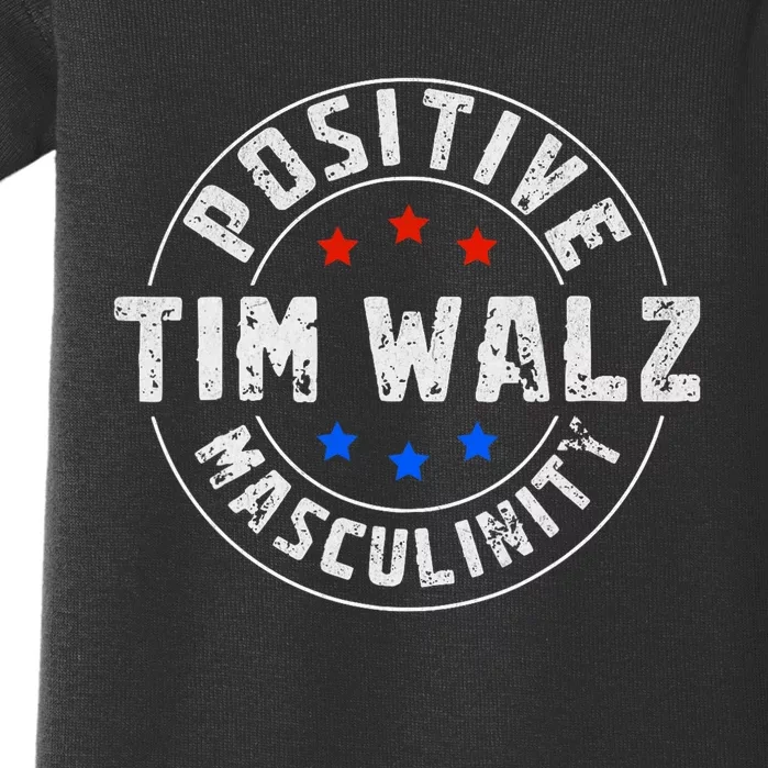 Positive Masculinity Pro Kamala Tim Walz 2024 Political Baby Bodysuit