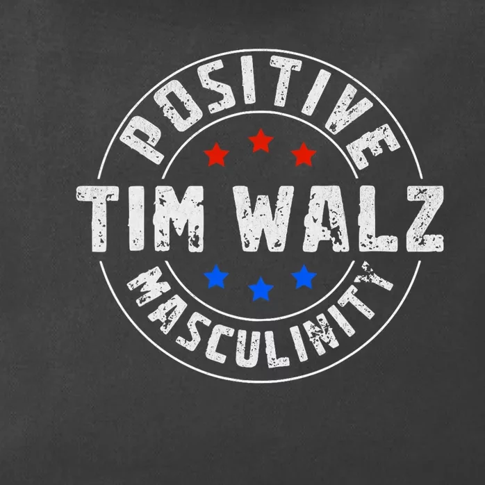 Positive Masculinity Pro Kamala Tim Walz 2024 Political Zip Tote Bag