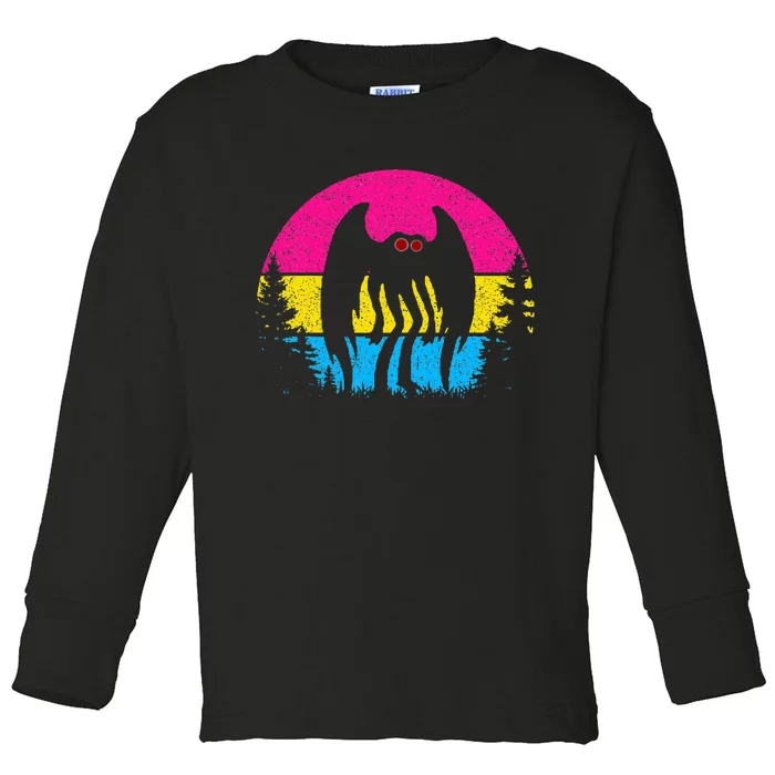 Pan Mothman Pansexual Pride Point Pleasant Cryptid Toddler Long Sleeve Shirt