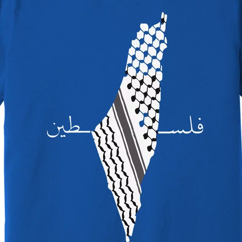 Palestine Map Palestine Kofeyah Alqudus Premium T-Shirt