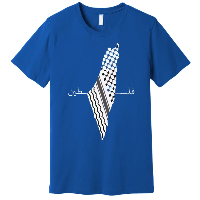 Palestine Map Palestine Kofeyah Alqudus Premium T-Shirt