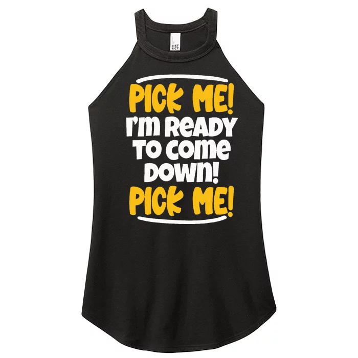 Pick Me Pick Me Funny Family Matching Gifts for TV Lovers Women’s Perfect Tri Rocker Tank