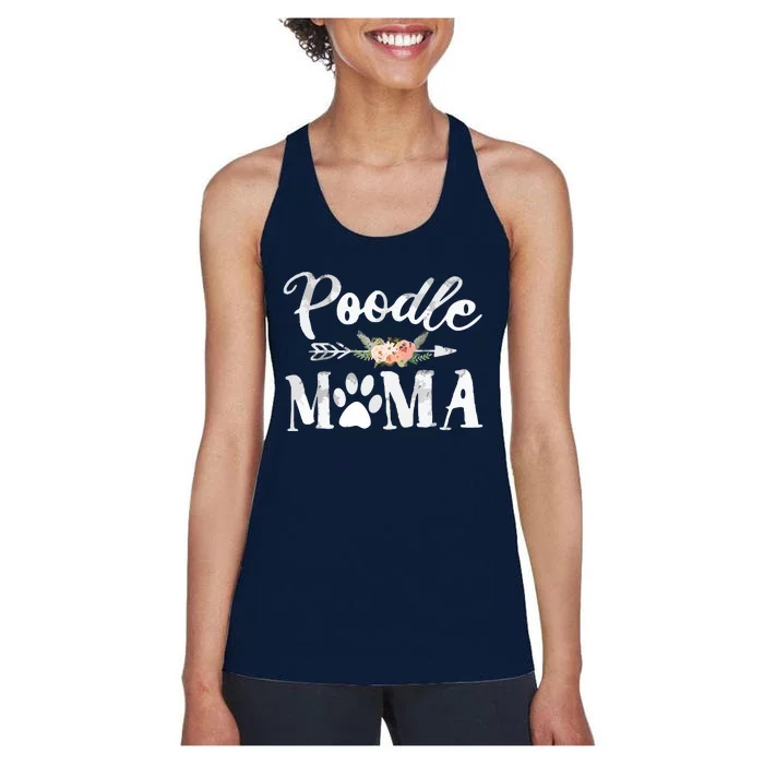 Poodle Mama Poodle Lover Owner Dog Mom Women's Racerback Tank