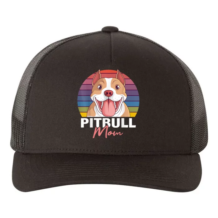 Pitbull Mom Pit Bull Terrier Pibble Lover Dog Owner Mommy Yupoong Adult 5-Panel Trucker Hat