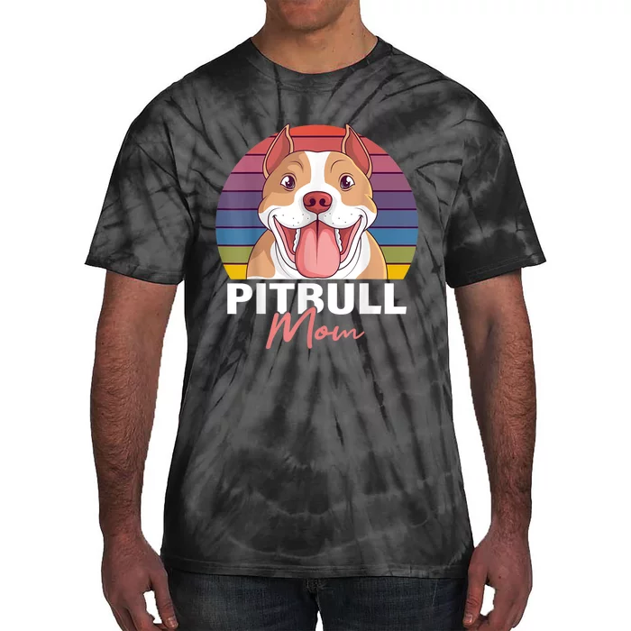 Pitbull Mom Pit Bull Terrier Pibble Lover Dog Owner Mommy Tie-Dye T-Shirt