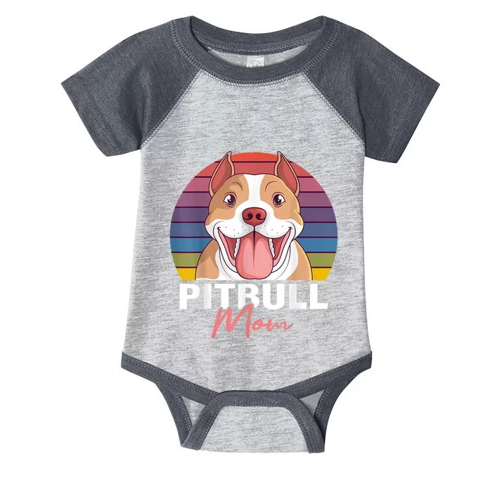 Pitbull Mom Pit Bull Terrier Pibble Lover Dog Owner Mommy Infant Baby Jersey Bodysuit