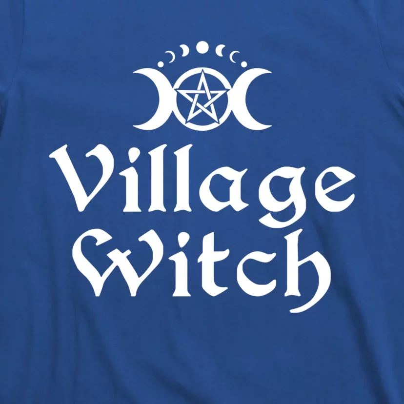 Pentacle Moon Phase Triple Moon Goddess Village Witch Gift T-Shirt