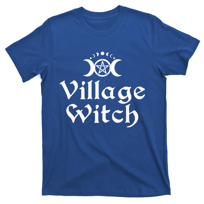 Pentacle Moon Phase Triple Moon Goddess Village Witch Gift T-Shirt