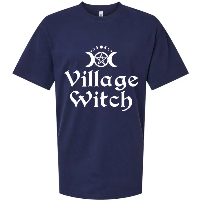 Pentacle Moon Phase Triple Moon Goddess Village Witch Gift Sueded Cloud Jersey T-Shirt