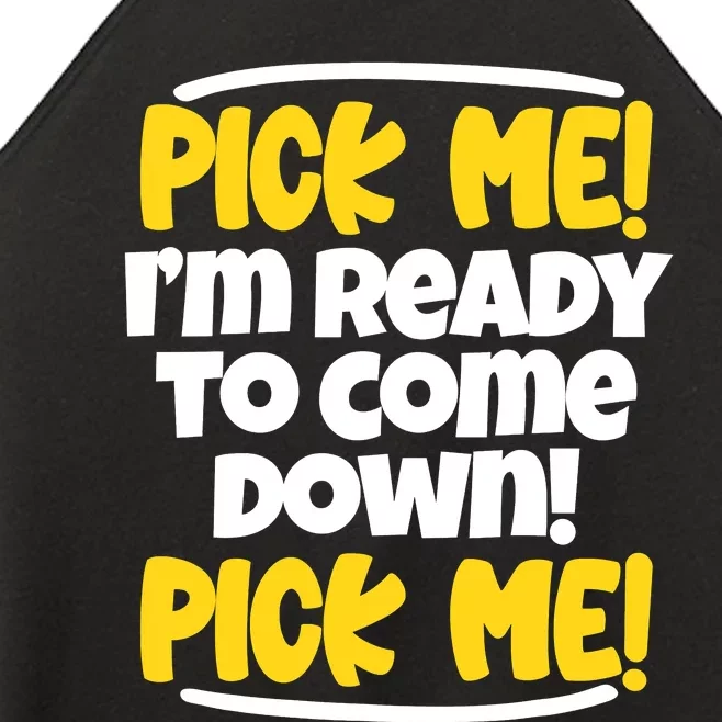 Pick Me Pick Me Funny Television For TV Lovers Women’s Perfect Tri Rocker Tank