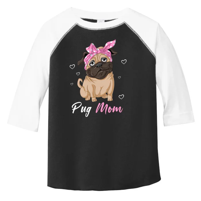 Pug Mom Toddler Fine Jersey T-Shirt