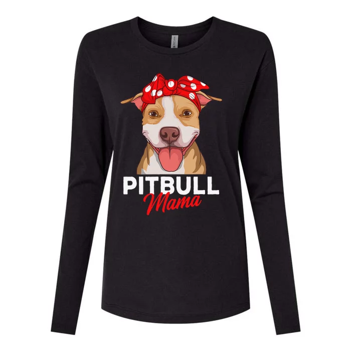 Pittie Mama Pitbull Dog Mom Funny Mothers Day Gifts Womens Cotton Relaxed Long Sleeve T-Shirt