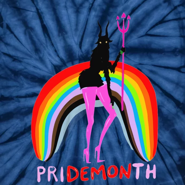 Pride Month Pridemonth Demon Rainbow Cool Pride Month Tie-Dye T-Shirt