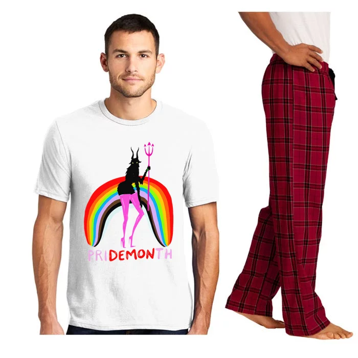 Pride Month Pridemonth Demon Rainbow Cool Pride Month Pajama Set