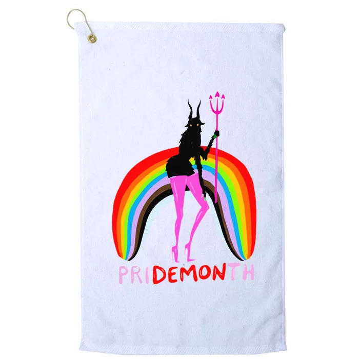 Pride Month Pridemonth Demon Rainbow Cool Pride Month Platinum Collection Golf Towel