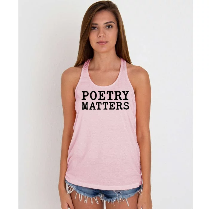 Poetry Matters Women's Knotted Racerback Tank