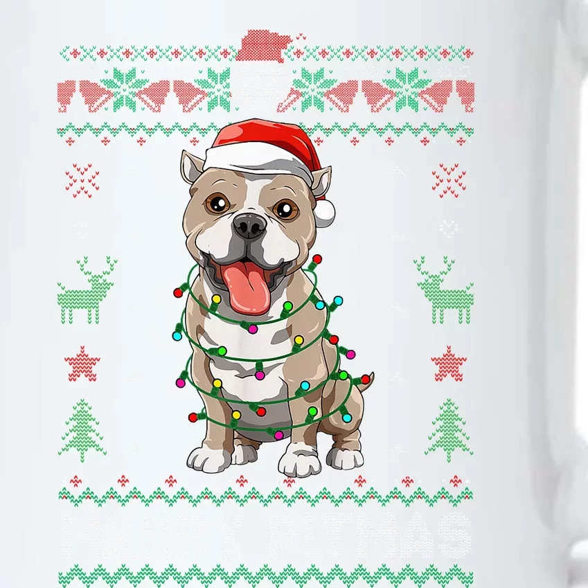 Pitbull Merry Pitmas Santa Pittie Ugly Christmas Sweater Black Color Changing Mug