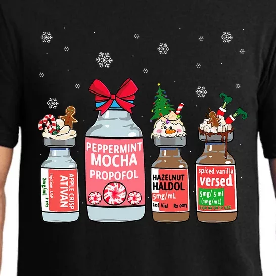 Peppermint Mocha Propofol Christmas Nurse Nursing Scrub Top Pajama Set