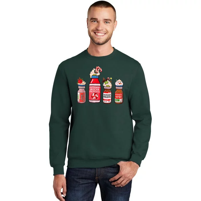 Peppermint Mocha Propofol Nurse Rn Christmas Tall Sweatshirt