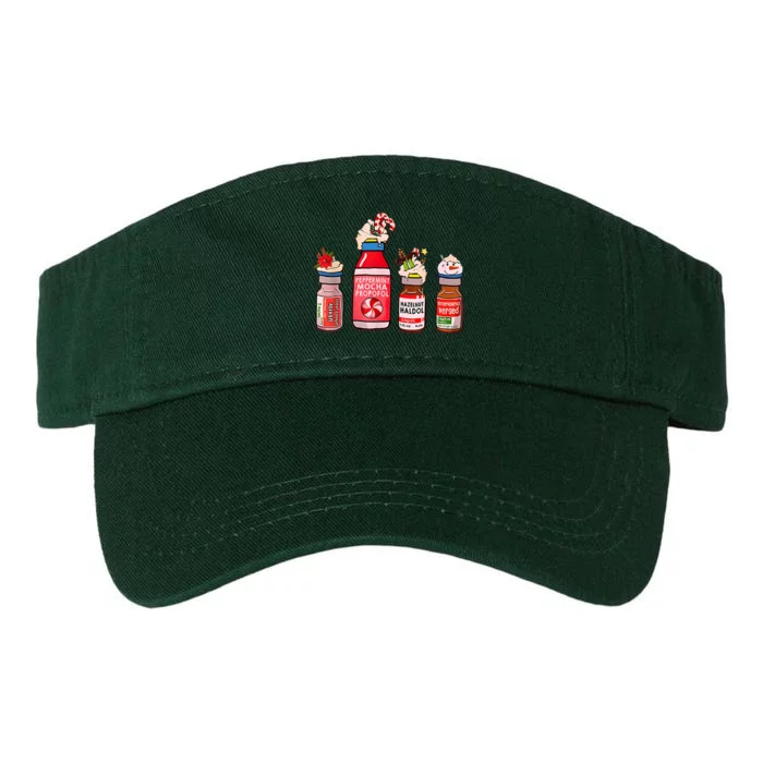 Peppermint Mocha Propofol Nurse Rn Christmas Valucap Bio-Washed Visor