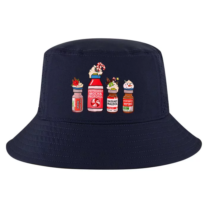 Peppermint Mocha Propofol Nurse Rn Christmas Cool Comfort Performance Bucket Hat