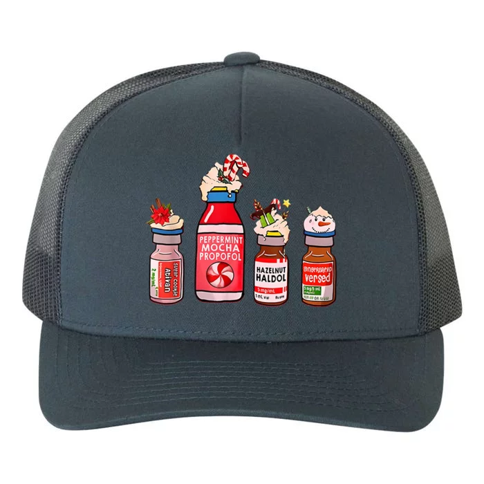 Peppermint Mocha Propofol Nurse Rn Christmas Yupoong Adult 5-Panel Trucker Hat