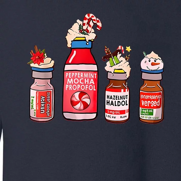 Peppermint Mocha Propofol Nurse Rn Christmas Toddler Sweatshirt