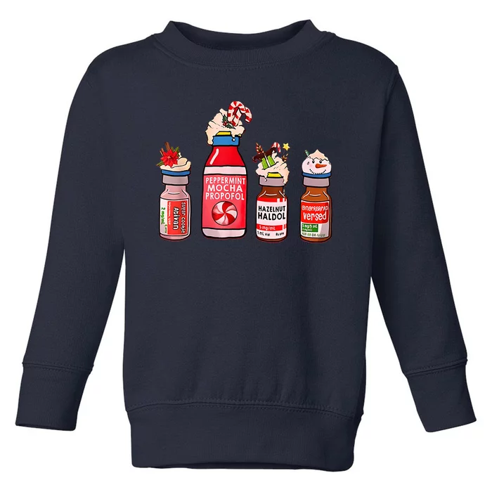 Peppermint Mocha Propofol Nurse Rn Christmas Toddler Sweatshirt