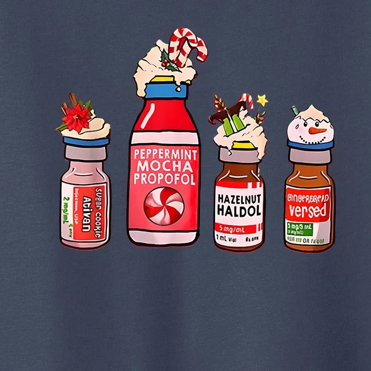 Peppermint Mocha Propofol Nurse Rn Christmas Toddler T-Shirt