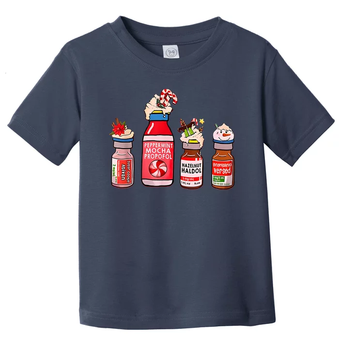 Peppermint Mocha Propofol Nurse Rn Christmas Toddler T-Shirt