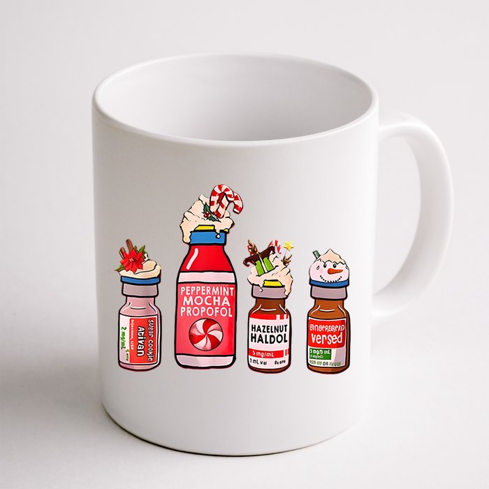 Peppermint Mocha Propofol Nurse Rn Christmas Front & Back Coffee Mug