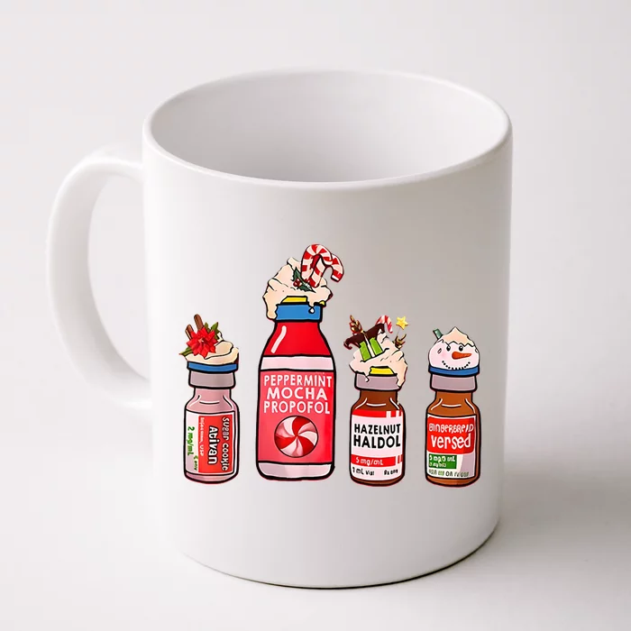 Peppermint Mocha Propofol Nurse Rn Christmas Front & Back Coffee Mug