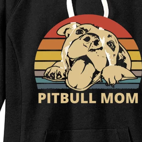 Pitbull Mom Pittie Dog Lovers Mother's Day Gifts Women's Fleece Hoodie