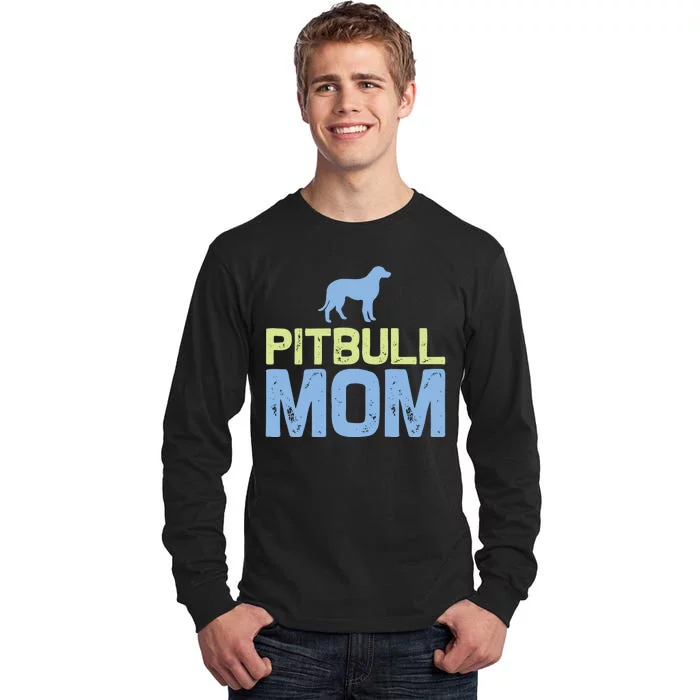 Pitbull Mom Tall Long Sleeve T-Shirt