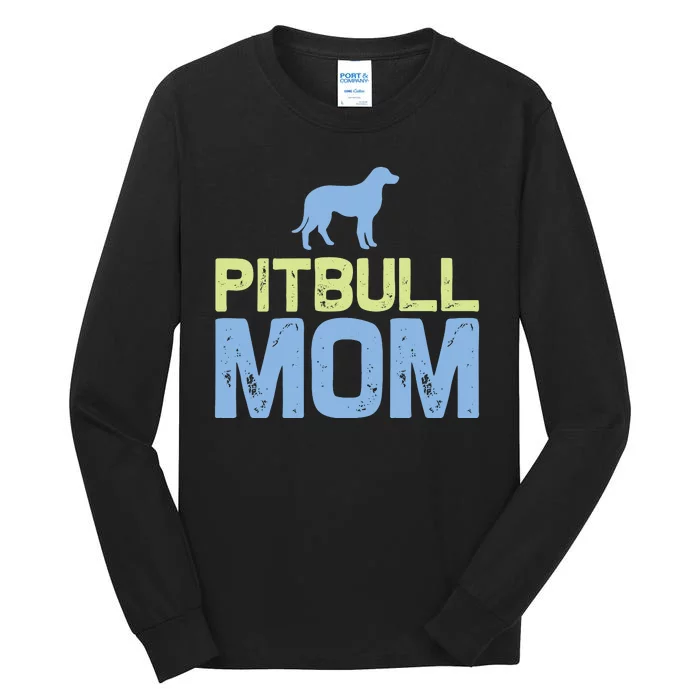 Pitbull Mom Tall Long Sleeve T-Shirt