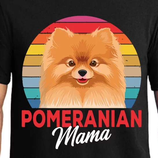 Pomeranian Mama Pom Dog Mom Womens Pajama Set