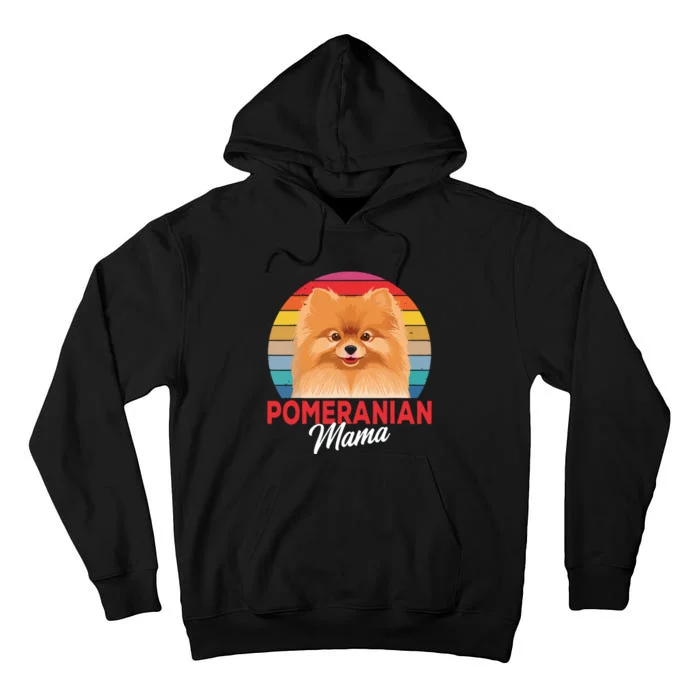 Pomeranian Mama Pom Dog Mom Womens Tall Hoodie