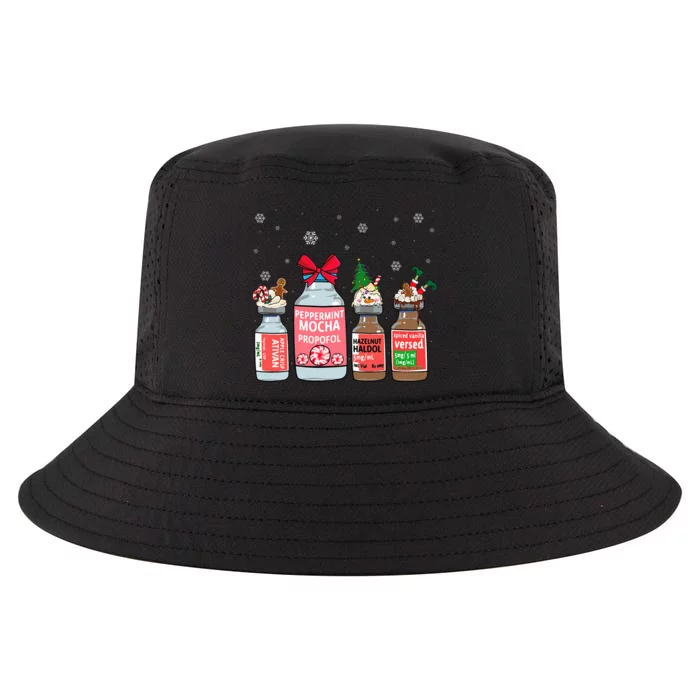 Peppermint Mocha Propofol Christmas Nurse Nursing Cool Comfort Performance Bucket Hat