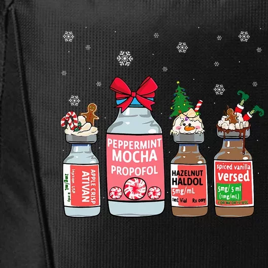 Peppermint Mocha Propofol Christmas Nurse Nursing City Backpack