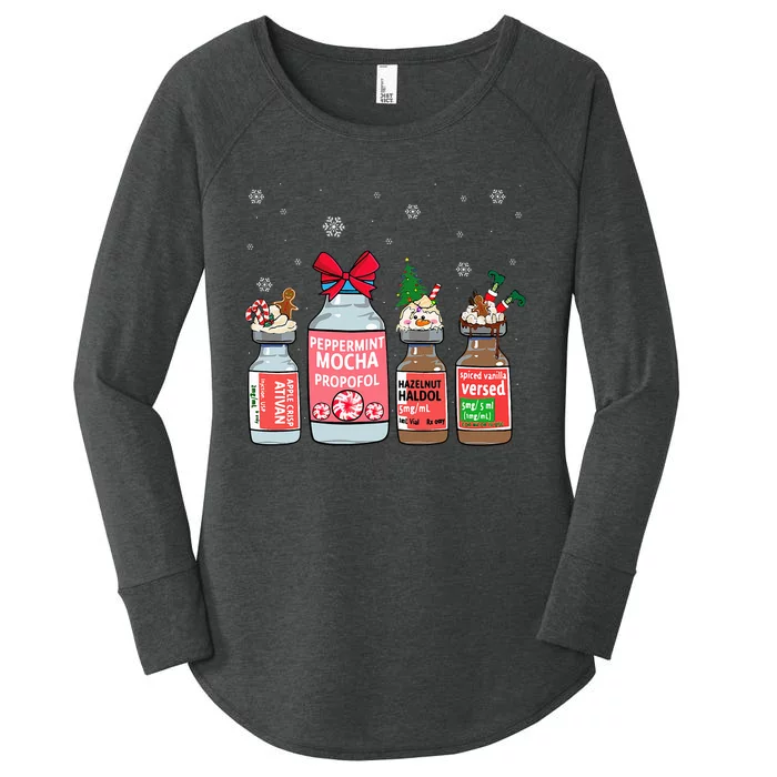 Peppermint Mocha Propofol Christmas Nurse Nursing Women's Perfect Tri Tunic Long Sleeve Shirt