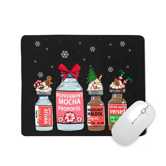 Peppermint Mocha Propofol Christmas Nurse Nursing Mousepad