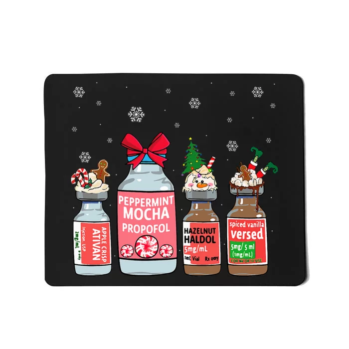 Peppermint Mocha Propofol Christmas Nurse Nursing Mousepad