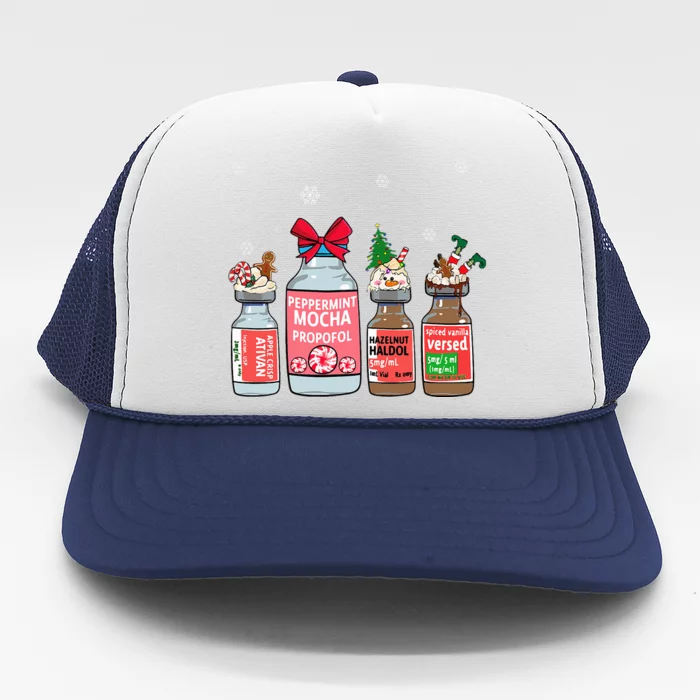 Peppermint Mocha Propofol Christmas Nurse Nursing Trucker Hat